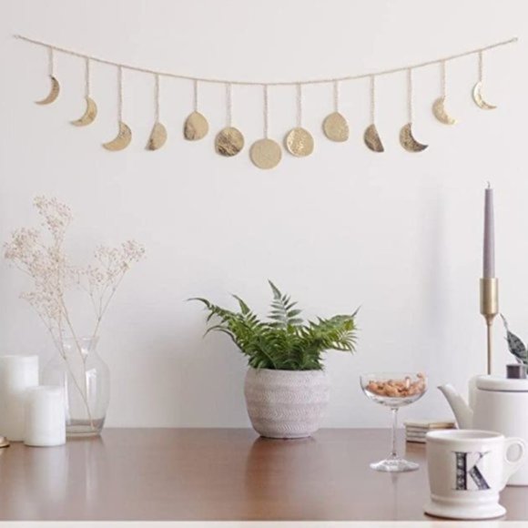 Anthropologie Other - Anthro Handmade Moon Phase Wall Hanging Decor